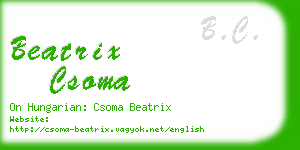 beatrix csoma business card